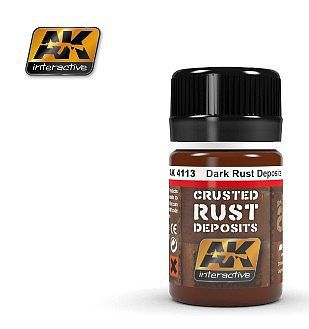AKI-4113, Dark Rust Crusted Deposits Enamel Paint 35ml Bottle