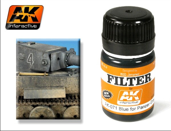 Filter Blue for Panzer Grey Enamel Paint 35ml Bottle