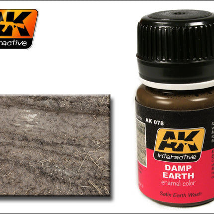 AKI-78, Damp Earth Satin Wash Enamel Paint 35ml Bottle