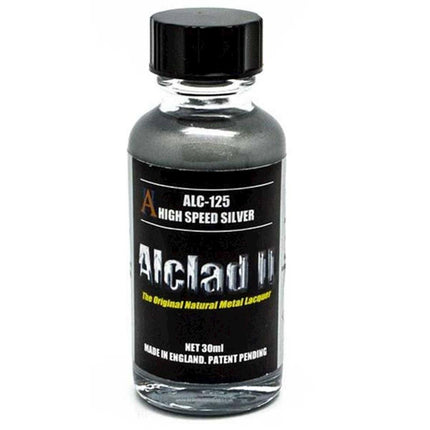 ALCLAD II, ALC-125, 1oz. Bottle RAF High Speed Silver Lacquer
