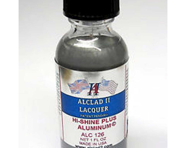 ALCLAD II, ALC-126, 1oz. Bottle Hi-Shine Plus Aluminum Lacquer