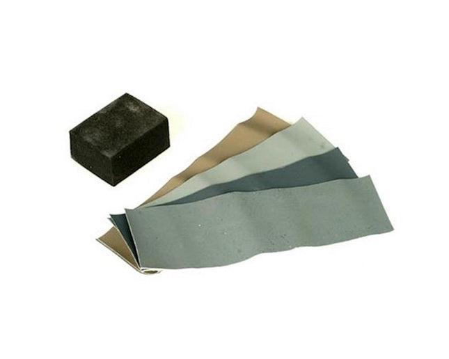 ALCLAD II, ALC-301, Micromesh Polishing Cloth Set (5 diff grades & rubber support block)