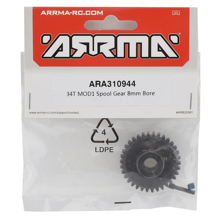 ARA310944, Arrma Limitless Steel Mod1 Spool Gear (w/8mm Bore) (34T)
