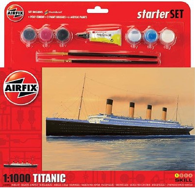 1/1000 RMS Titanic Large Starter Set w/paint & glue