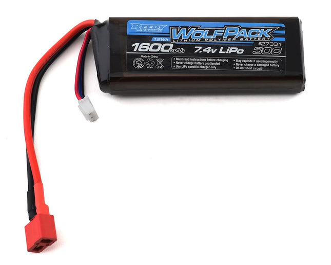 ASC27331, Reedy Wolfpack 30C LiPo Battery w/T-Plug (7.4V/1600mAh)