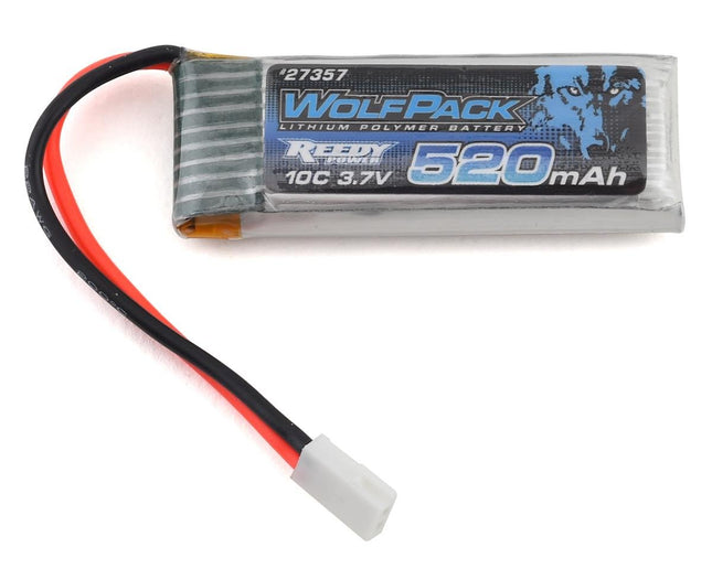 ASC27357, Reedy WolfPack 1S LiPo 10C Battery Pack w/Micro Connector (3.7V/520mAh)
