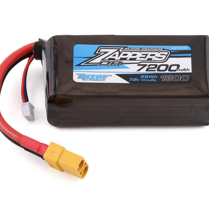 ASC27376, Reedy Zappers DR Shorty 2S LiPo 130C Drag Race Battery (7.6V/7200mAh)