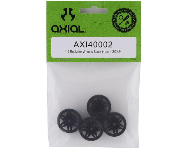 AXI40002, 1.0 Rockster Wheels Black (4pcs): SCX24