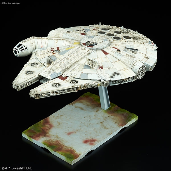 BAN219770, Millennium Falcon 1/144 Plastic Model Kit, from Star Wars Character Line