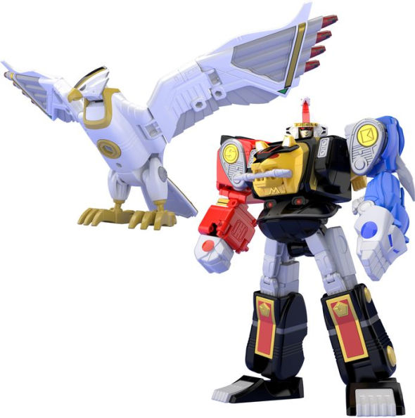 BAN25093, Super Mini Pla Ninja Megazord & White Ninja Falconzord Model Set, from Mighty Morphin Alien Rangers