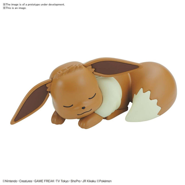 BAN2570605, 07 Eevee (Sleeping Pose) Pokemon, Bandai Spirits Hobby Pokemon Model Kit Quick