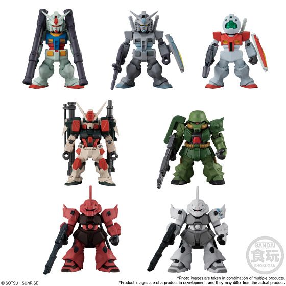 BAN70010, FW Gundam Converge #22 (Set of 7) Mobile Suit Gundam, Bandai Shokugan Converge