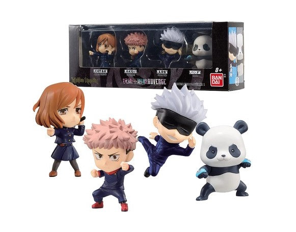 BAS87812, Jujutsu Kaisen ADVERGE Figure Box Set: Nobara Kugisaki, Yuji Itadori, Satoru Gojo, Panda