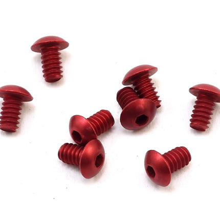 CLN14332, CRC 3/16x4-40 Aluminum Button Head Screw (8) (Red)