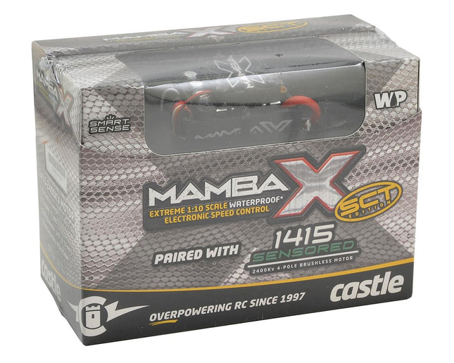 CSE010-0160-00, Castle Creations Mamba X SCT 1/10 Brushless Combo w/1415 Sensored Motor (2400kV)