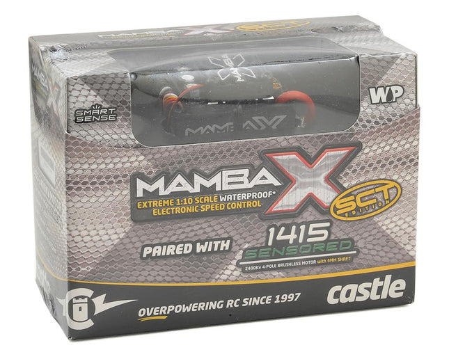 CSE010016001, Castle Creations Mamba X SCT 1/10 Brushless Combo w/1415 Sensored Motor (2400kV) (5mm Shaft)