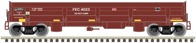 Difco Side-Dump Car - Ready-to-Run - Master(R) -- Florida East Coast 4020 (Boxcar Red) - Caloosa Trains And Hobbies