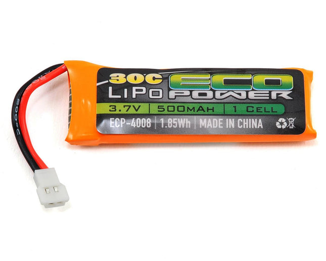 ECP-4008, EcoPower "Electron" 1S LiPo 30C Battery Pack (3.7V/500mAh)