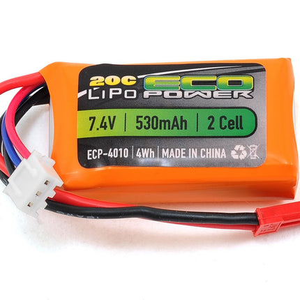 ECP-4010, EcoPower "Electron" 2S LiPo 20C Battery (7.4V/530mAh)