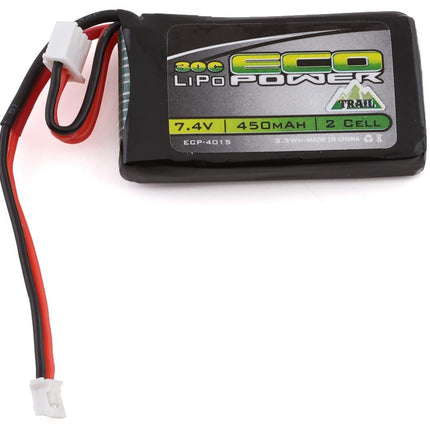 ECP-4015, EcoPower "Trail" SCX24 2S 30C LiPo Battery w/PH2.0 Connector (7.4V/450mAh)