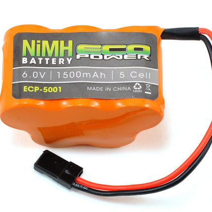 ECP-5001, EcoPower 5-Cell 6.0V NiMH Hump Receiver Pack (1500mAh)