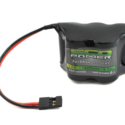 ECP-5008, EcoPower 5-Cell NiMH 2/3A Hump Receiver Battery Pack (6.0V/1600mAh)