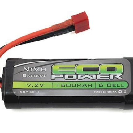 ECP-5011, EcoPower 6-Cell NiMH 2/3A Stick Battery w/T-Style Connector (7.2V/1600mAh)