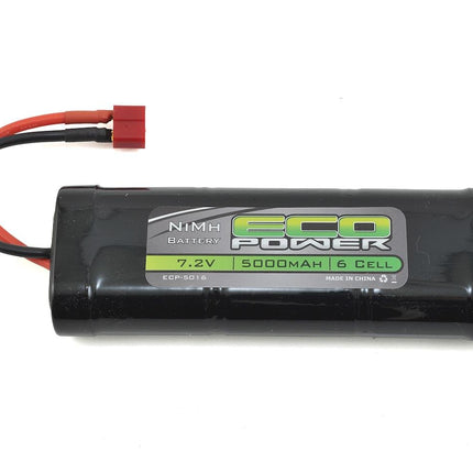 ECP-5016, EcoPower 6-Cell NiMH Stick Pack Battery w/T-Style Connector (7.2V/5000mAh)