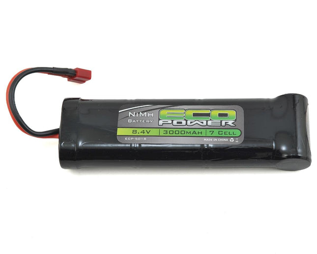 ECP-5018, EcoPower 7-Cell NiMH Stick Pack Battery w/T-Style Connector (8.4V/3000mAh)