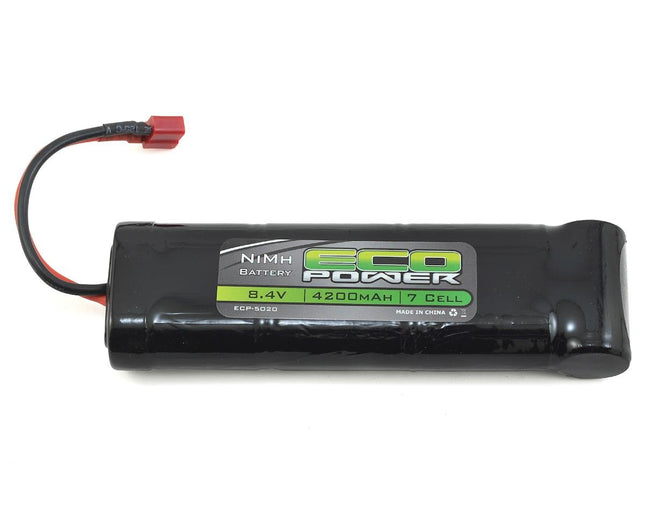 ECP-5020, EcoPower 7-Cell NiMH Stick Pack Battery w/T-Style Connector (8.4V/4200mAh)