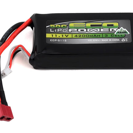 ECP-5115, EcoPower "Trail" 3S Shorty 50C LiPo Battery (11.1V/4200mAh)