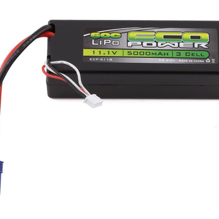 ECP-5118, EcoPower "Basher" 3S 60C Hard Case LiPo Battery w/EC5 (11.1V/5000mAh)