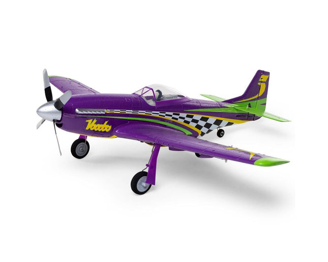 EFLU4350, E-flite UMX P-51D Voodoo BNF Basic Electric Airplane (493mm) w/AS3X & SAFE Select