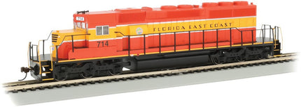 EMD SD40-2 w/DCC -- Florida East Coast #714 (Heritage, red, yellow, black) - Caloosa Trains And Hobbies