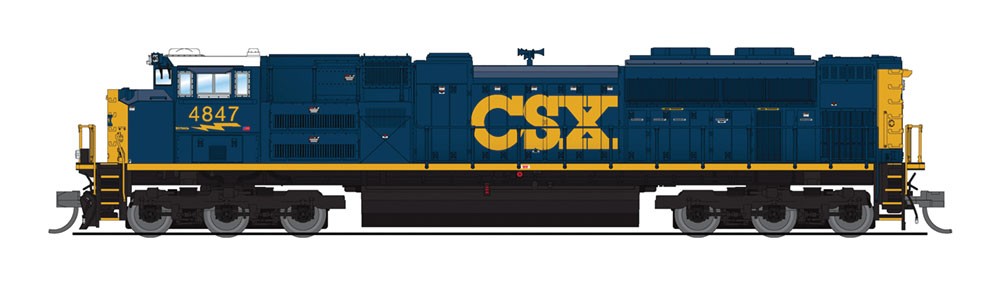 N Scale - EMD SD70ACe - Sound and DCC - Paragon3(TM) -- CSX 4837 (YN3, blue, yellow) - Caloosa Trains And Hobbies