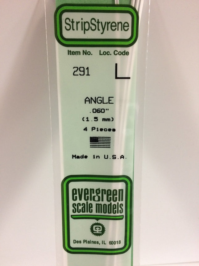 EVERGREEN, EVG-291, .060 Angle (1.5mm) (4)