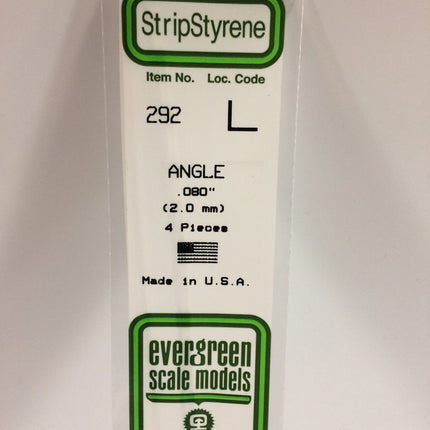 EVERGREEN, EVG-292, .080 Angle (2.0mm) (4)