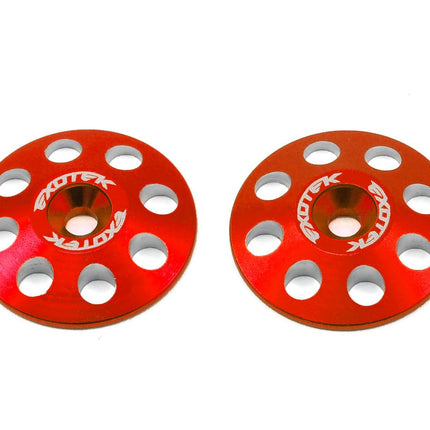 EXO1665RED, Exotek 22mm 1/8 XL Aluminum Wing Buttons (2) (Red)