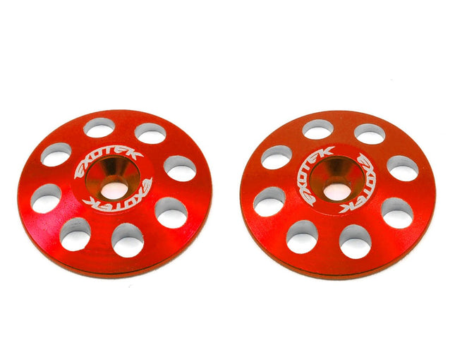 EXO1665RED, Exotek 22mm 1/8 XL Aluminum Wing Buttons (2) (Red)
