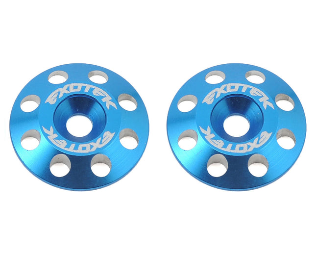EXO1678BLU, Exotek Flite V2 16mm Aluminum Wing Buttons (2) (Blue)