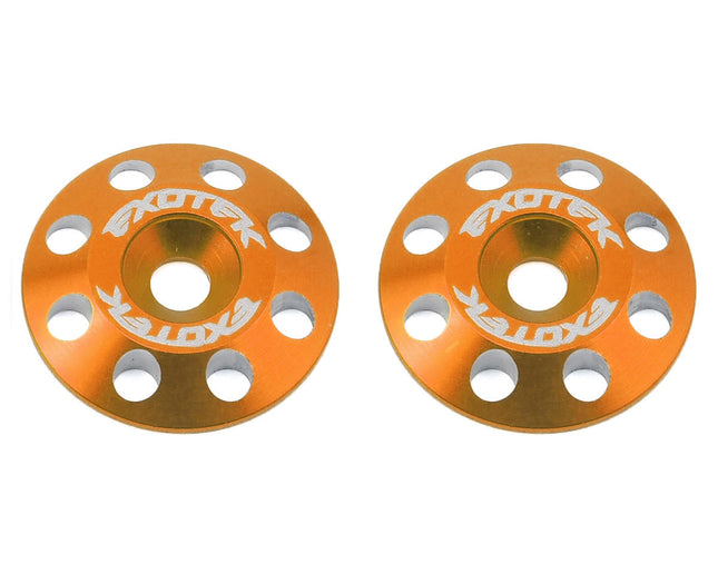 EXO1678ORG, Exotek Flite V2 16mm Aluminum Wing Buttons (2) (Orange)