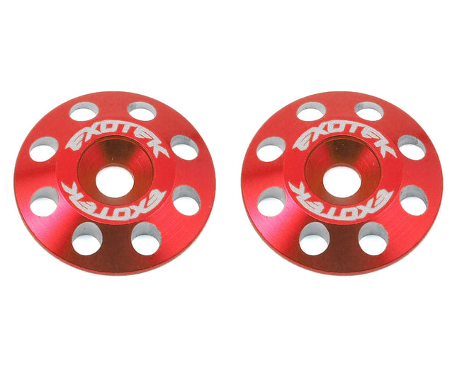 EXO1678RED, Exotek Flite V2 16mm Aluminum Wing Buttons (2) (Red)