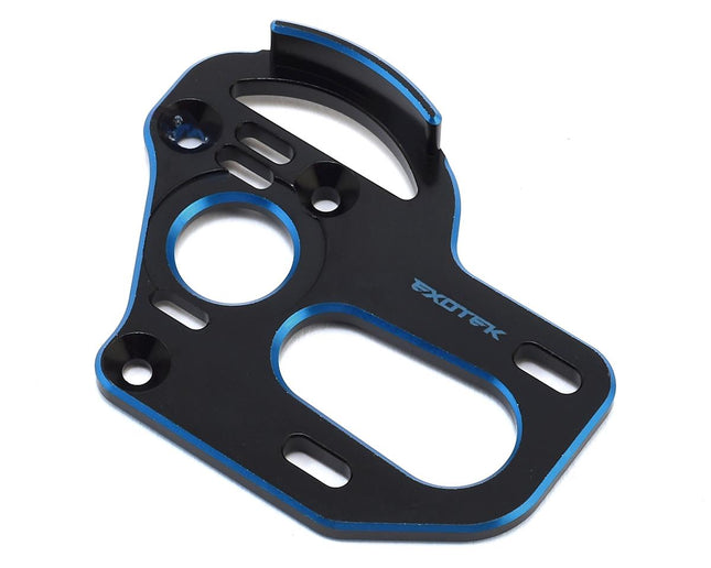 EXO1846, Exotek B6.1/T6.1/SC6.1 Laydown/Back Motor Plate (Black/Blue)