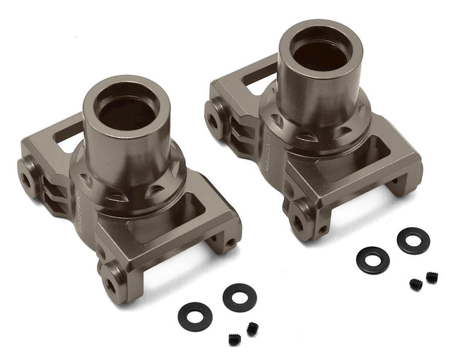 EXO1854GUN, Exotek Losi LST 3XL Aluminum Rear Hubs (Gun Metal) (2)