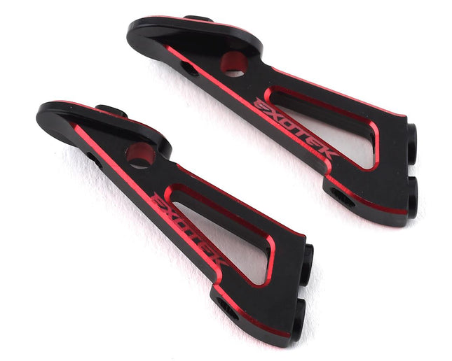 EXO1912, Exotek RB7 Aluminum Wing Mounts (Black/Red) (2)