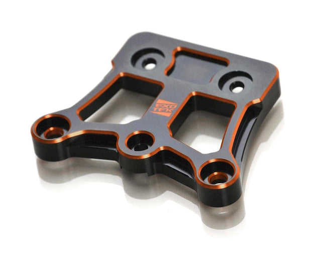 EXO1927, Exotek D819/E819 Aluminum HA Steering Brace Plate (Black/Orange)