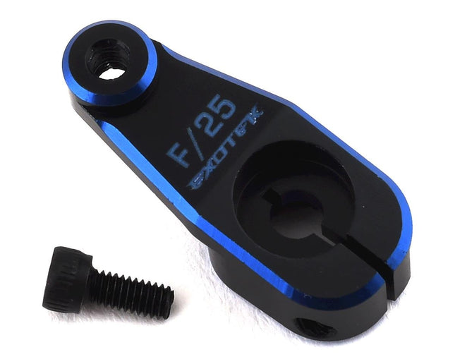 EXO1948, Exotek Aluminum AE HD Servo Horn (Black/Blue) (25T - Futaba/Savox/ProTek)