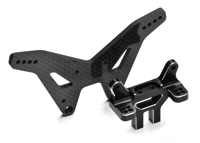 EXO2056, Carbon Rear Shock Tower Set, 7075 and 4mm CF, for Losi 22S Drag