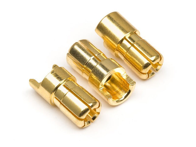 HPI101952, Male Gold Connectors (6.0mm Dia) (3pcs)
