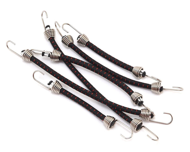 HRAACC468C21, Hot Racing 1/10 Scale Bungee Cord Set (6) (Black/Red)